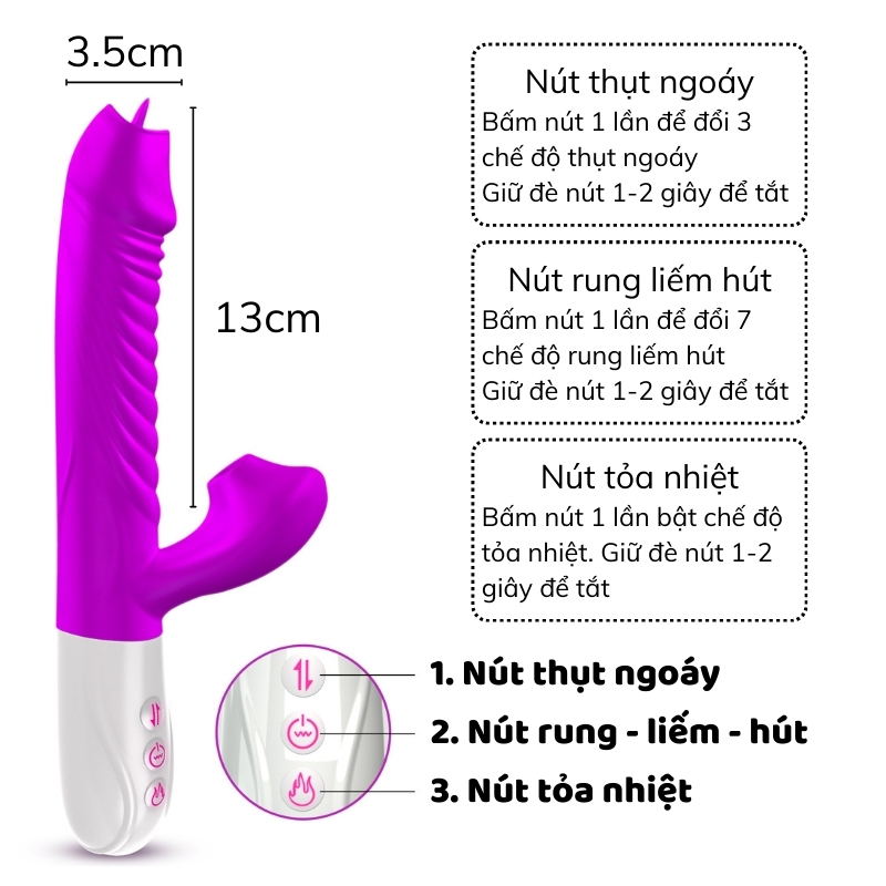 Dương vật giả rung - ngoáy - liếm - hút Fox V30 duong vat gia rung ngoay liem hut fox v30