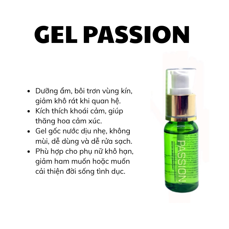 Gel tăng khoái cảm cho nữ Passion Gel tăng khoái cảm cho nữ Passion