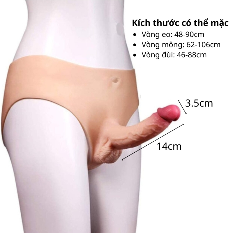 Cu giả liền quần cho les Jiuai Wear Dildo