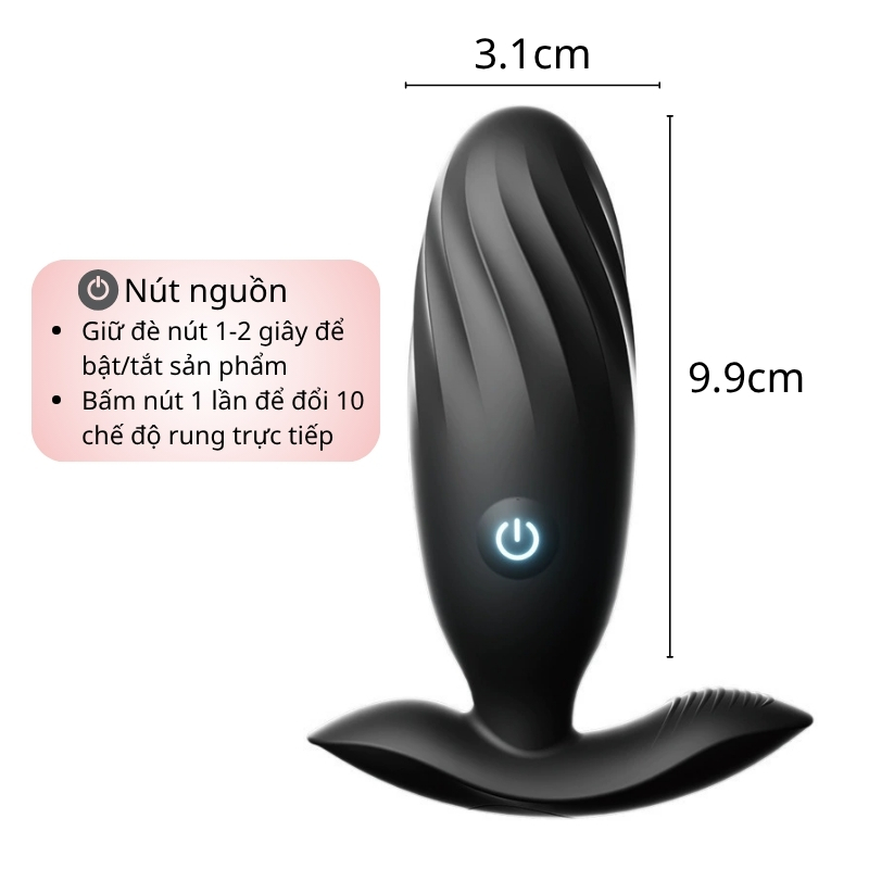 Phích rung hậu môn điều khiển app Roselex Humid