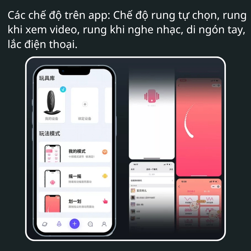 Phích rung hậu môn điều khiển app Roselex Humid